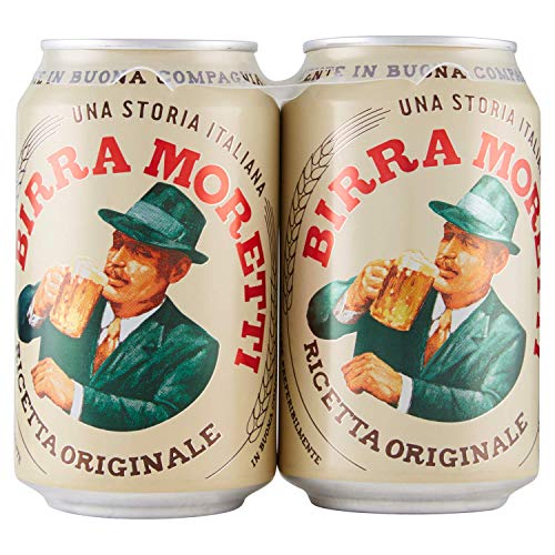 24x Bier Moretti Ricetta originale lager 4,6% Alkohol Dose 33 cl aus italien von Birra Moretti