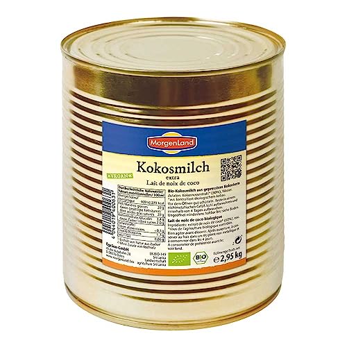 MORGENLAND Bio Kokosmilch, extra, 60% Kokosnuss, 2,95kg (1er Pack) von Morgenland