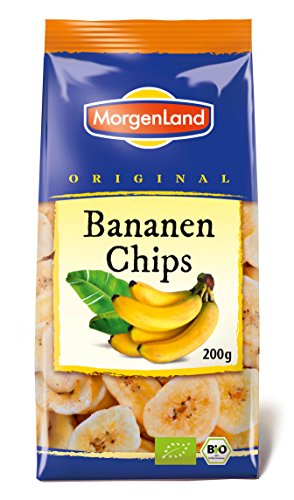 MorgenLand Bio-Bananen Chips, 4er Pack (4 x 200 g) von MorgenLand