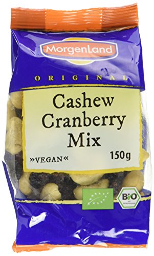 MorgenLand Bio Cashew Cranberry Mix, 2er Pack (2 x 150 g) von MorgenLand