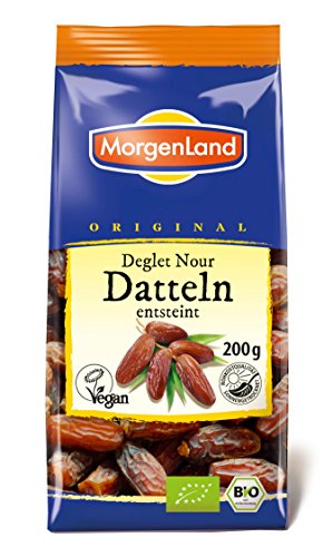 MorgenLand Bio Deglet Nour Datteln entsteint, 4er Pack (4 x 200 g) von MorgenLand