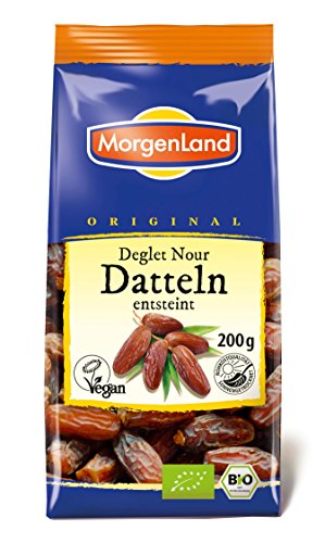 MorgenLand Bio Deglet Nour Datteln entsteint, 4er Pack (4 x 200 g) von Morgenland