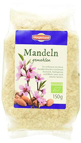 MorgenLand Bio Mandeln gemahlen, 1er Pack (1 x 150 g) von MorgenLand