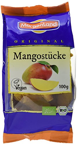 MorgenLand Bio-Mangostücke, 3er Pack (3 x 100 g) von MorgenLand