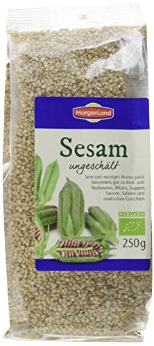 MorgenLand Bio Sesam ungeschält, 4er Pack (4 x 250 g) von MorgenLand