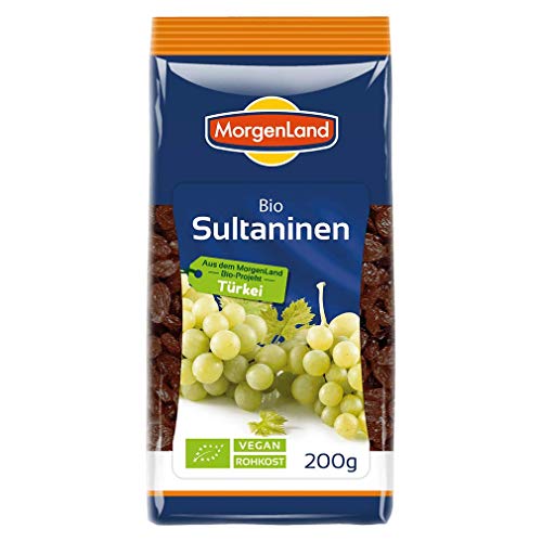 MorgenLand Bio Sultaninen, handverlesen - Bio Trockenfrüchte, 1er Pack (1 x 200 g) von Morgenland