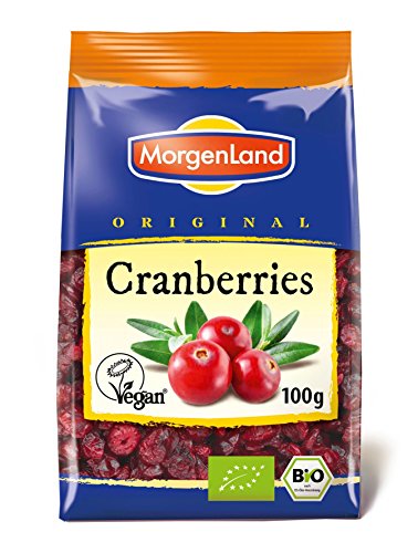 Morgenland Cranberries gesüßt 100g Bio Trockenfrüchte, 2er Pack (2 x 100 g) von Morgenland