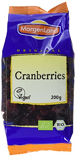 Morgenland Cranberries gesüßt 200g Bio Trockenfrüchte, 1er Pack (1 x 200 g) von Morgenland