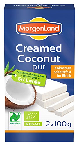 Morgenland Creamed-Coconut 100% pure Kokosnuss 200g Bio Kokos, 3er Pack (3 x 200 g) von Morgenland