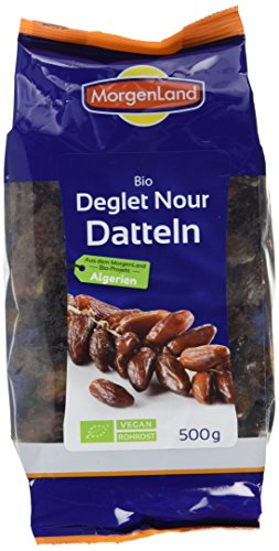 Morgenland Datteln ohne Stein - Deglet Nour - 500g Bio Trockenfrüchte, 1er Pack (1 x 500 g) von Morgenland