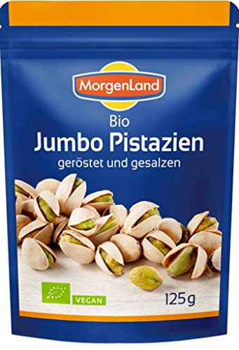Morgenland Jumbo Pistazien geröstet und gesalzen, Bio, 3 x 125g von Morgenland