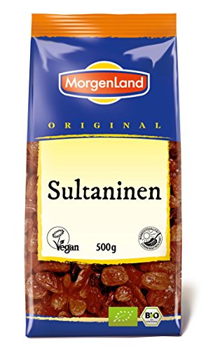 Morgenland Sultaninen, geölt - handverlesen - Bio Trockenfrüchte, 1er Pack (1 x 0.5 kg) von Morgenland