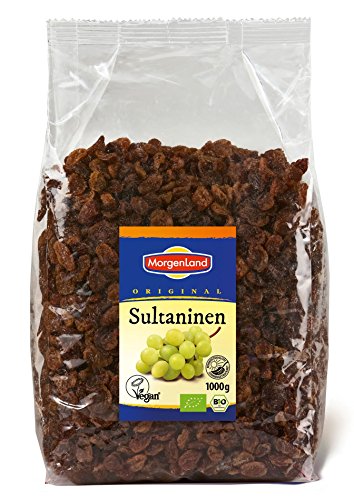 Morgenland Sultaninen, geölt - handverlesene Trockenfrüchte, 1er Pack (1 x 1 kg) - Bio von Morgenland
