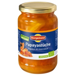 Papayastücke im Glas von Morgenland