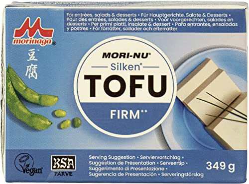 MORI-NU Tofu, hart, aus Sojabohnen, vegan, koscher, glutenfrei (12 x 340 g) von Mori-Nu