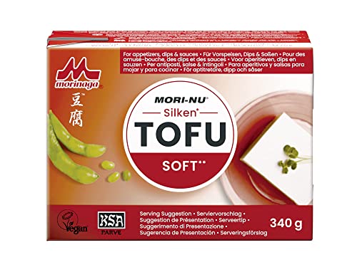 Mori-Nu Seidentofu – Weicher Tofu aus Sojabohnen – vielseitig einsetzbar – 12 x 340 g von Mori-Nu
