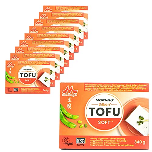 Mori-Nu Silken - 10er Pack Tofu Soft/weich 340 g - Seidentofu Naturtofu hergestellt aus ausgesuchten Sojabohnen von Mori-Nu