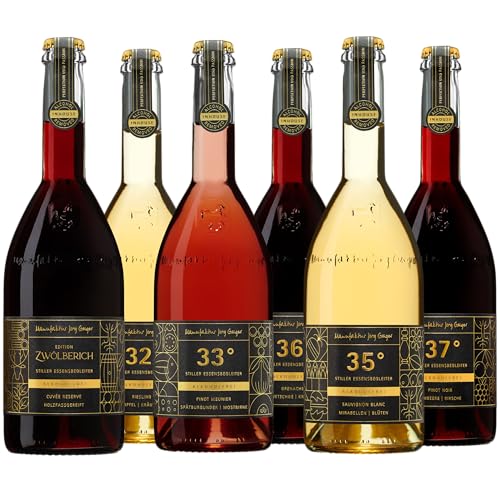 6er Probierpaket "GRAD°WANDERUNG" - Alkoholfreier Wein der Manufaktur Jörg Geiger mit gratis Weinausgießer (6x0,75l) von Moritz Drinks
