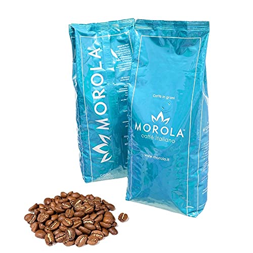 Morola Caffè Italiano - Kaffeebohnen – Entkoffeinierte Goldmischung – 500g-Beutel – 0,5kg-Paket mit Einweg-Entgasungsventil- Kaffee Made in Italy von Morola