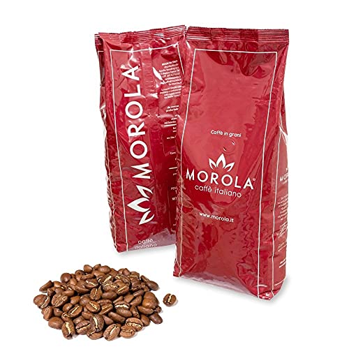 Morola Caffè Italiano - Kaffeebohnen - Mischung Rosso - 1000-g-Beutel - 1Kg-Packung mit Einwegventil für Eine Bessere Konservierung - Kaffee Made in Italy Morola Caffè Italiano - Kaffeebohnen - Mischung Rosso - 1000-g-Beutel - 1Kg-Packung mit Einwegventil für Eine Bessere Konservierung - Kaffee Made in Italy von Morola