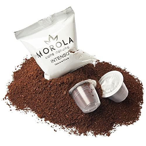 Morola Caffè Italiano - Nespresso® kompatible Kapseln - Intenso - Packung mit 100 Kapseln - NSP Kompatibel - Made in Italy von Morola