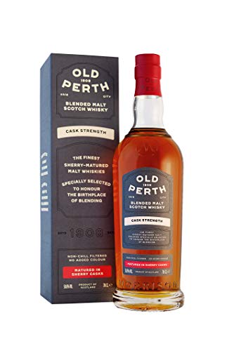 Old Perth Scotch Whisky - Matured In Cherry Casks - 58,6% vol. Cask Strength Blended Malt Morrison Distillers Whisky in Geschenkpackung (1 x 0.7 l) von Old Perth