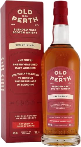 Old Perth Original Scotch Whisky - Matured In Cherry Casks - 46% vol. Blended Malt Morrison Distillers Whisky in Geschenkpackung (1 x 0.7 l) von Old Perth