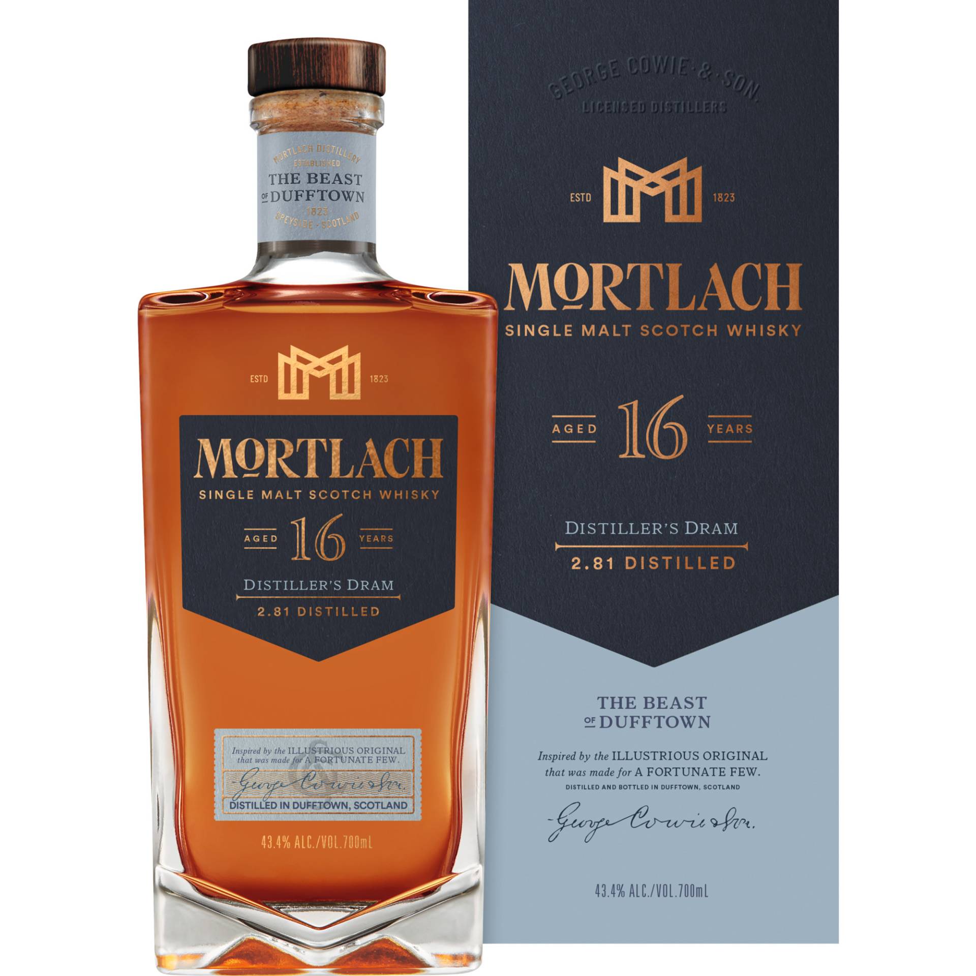 Mortlach 16 Years Distiller's Dram Single Malt, Scotch Whisky, 0,7 L, 43,4% Vol., Schottland, Spirituosen von Mortlach Distillery, AB55 4AQ Keith Dufftown Banffshire, Scotland