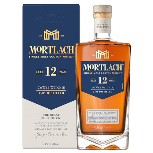 Mortlach 12 Jahre | Single Malt Scotch Whisky | Aromatischer| handgefertigt in der schottischen Speyside | 43,4% vol | 700ml Einzelflasche | von Mortlach