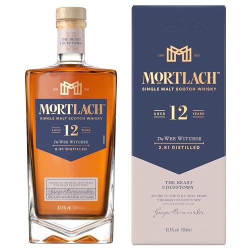 Mortlach 12 Jahre, Single Malt Scotch Whisky, handgefertigt in der schottischen Speyside, 43,4% vol, 700ml Einzelflasche von Mortlach