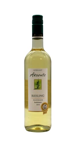 6 Flaschen Moselland Akzente Riesling Weisswein, halbtrocken (6 x 0,75 l) von Moselland