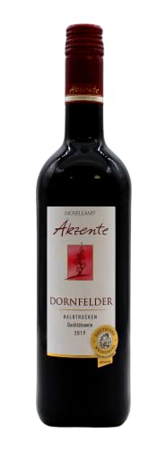 Moselland Akzente Dornfelder QbA Rotwein halbtrocken, 6er Pack (6 x 0.75l) von Moselland