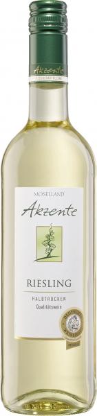 Moselland Akzente Riesling Weißwein halbtrocken von Moselland