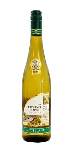 Moselland Riesling Kabinett Weißwein halbtrocken, 6er Pack (6 x 0.75 l) von Moselland