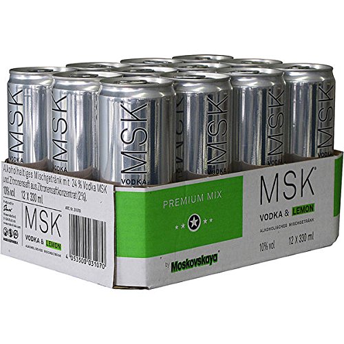 MSK-Moskovskaya Vodka - Lemon Mix, Longdrink in der Dose (12 x 0,33l) inkl. 3,00 Euro Pfand EINWEG von ......................