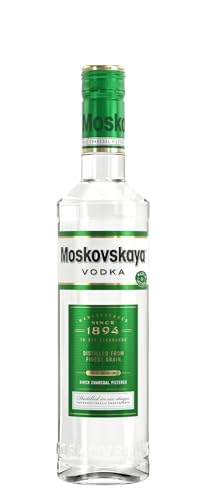 Moskovskaya Premium Vodka 38% vol. (1 x 0,5l) | Kristallklarer Vodka aus reinem Quellwasser von Moskovskaya