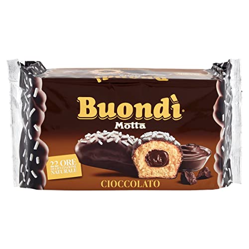 Motta Buondì Cioccolato Snack Dolce da forno con farcitura al cioccolato Süßer Snack Backwaren mit Schokoladenfüllung ( 6 x 46g ) 276g von Motta