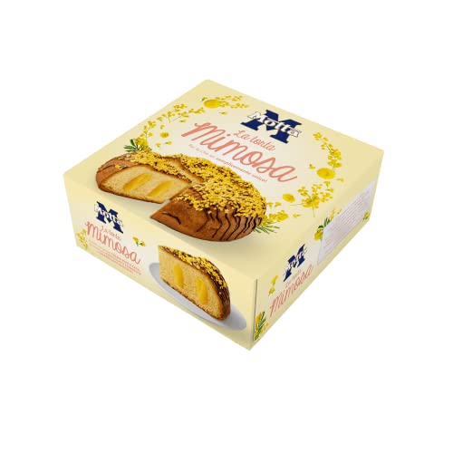 Motta Torta Mimosa Kuchen gefüllt mit Creme und mit Schokolade dekoriert 350g von Motta