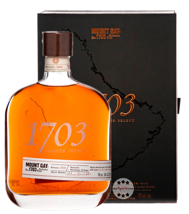 Mount Gay 1703 Master Select Rum (43 % Vol., 0,7 Liter) von Mount Gay 1703 Barbados Rum