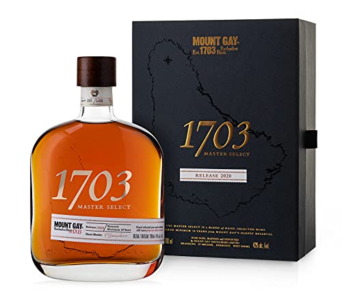 Mount Gay 1703 Master Select mit 43% vol. (1 x 0,7l) | Karibischer Premium-Rum von der Insel Barbados | Jährlich limitierte Kreation aus bis zu 30 Jahre lang gelagerten Rumsorten von Mount Gay