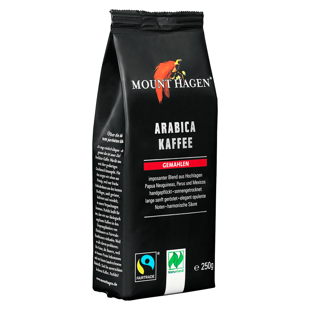 Bio Arabica Röstkaffee, gemahlen, 250g Bio Arabica Röstkaffee, gemahlen, 250g von Mount Hagen
