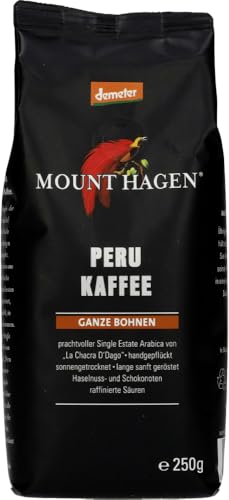 Mount Hagen Bio Demeter Röstkaffee Peru, ganze Bohne (2 x 250 gr) von Mount Hagen