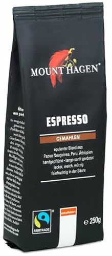 Mount Hagen Bio Espresso, gemahlen, entkoffeiniert (2 x 250 gr) von Mount Hagen