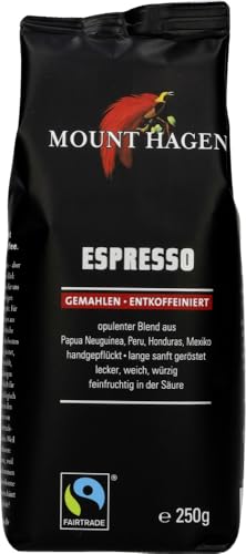 Mount Hagen Bio Espresso, gemahlen, entkoffeiniert (2 x 250 gr) von Mount Hagen