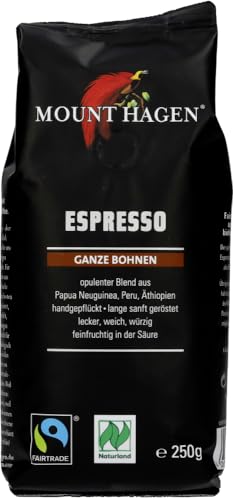 Espresso ganze Bohne Softpack 6 x 250 gr von Mount Hagen