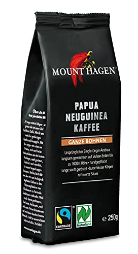 Mount Hagen Bio FT Naturland Röstkaffee Papua Neuguinea, 250g ganze Bohne von Mount Hagen
