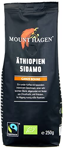 Mount Hagen Bio Fairtrade Röstkaffee Äthiopien, 250g ganze Bohne von Mount Hagen