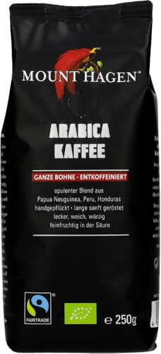 Mount Hagen Bio Röstkaffee g. Bohne, entkoffeiniert (1 x 250 gr) von Mount Hagen