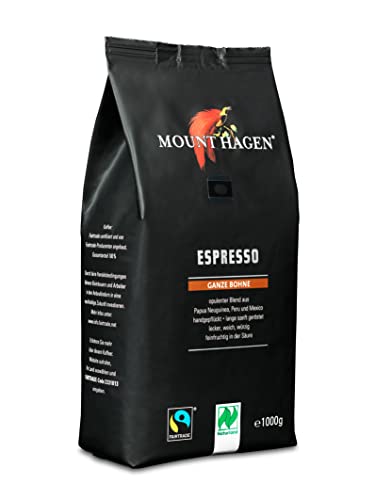 Mount Hagen, dark roast, Bio FT Naturland Espresso, 1kg ganze Bohne von Mount Hagen