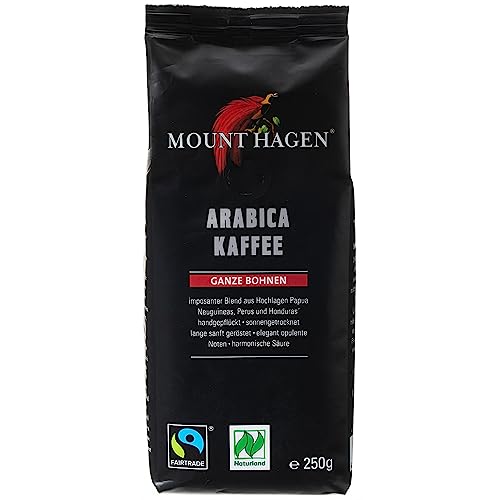 Mount Hagen Bio Arabica Röstkaffee, ganze Bohne (6 x 250 gr) von Mount Hagen